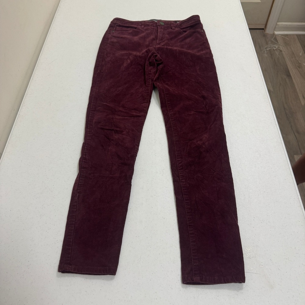 Sanctuary Social Skinny Corduroy Pants Burgundy‎ Standard Rise Size 26 2
